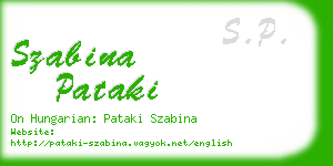 szabina pataki business card